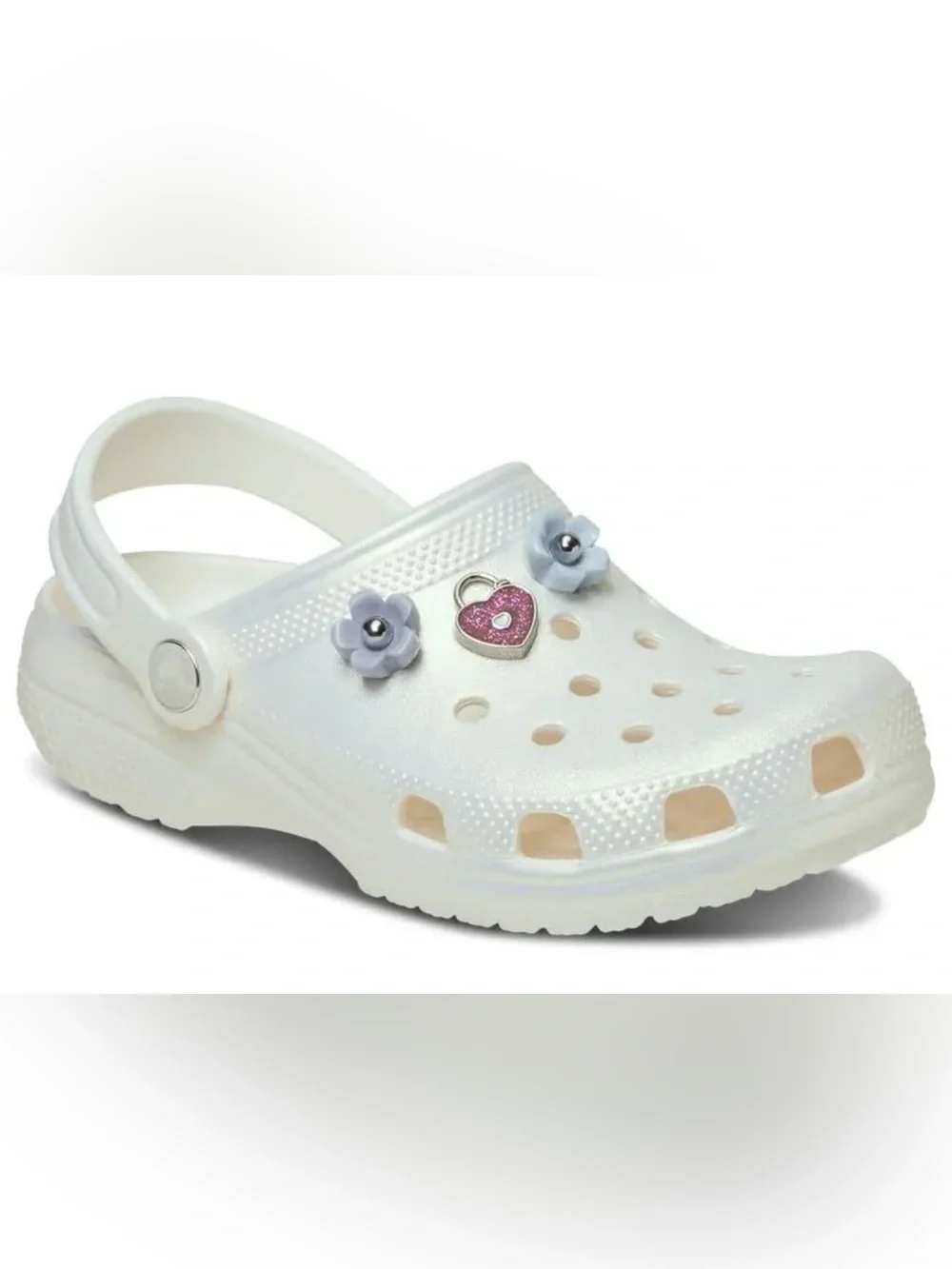CROCS Classic Iridescent Charm Clogs - Girls' C10